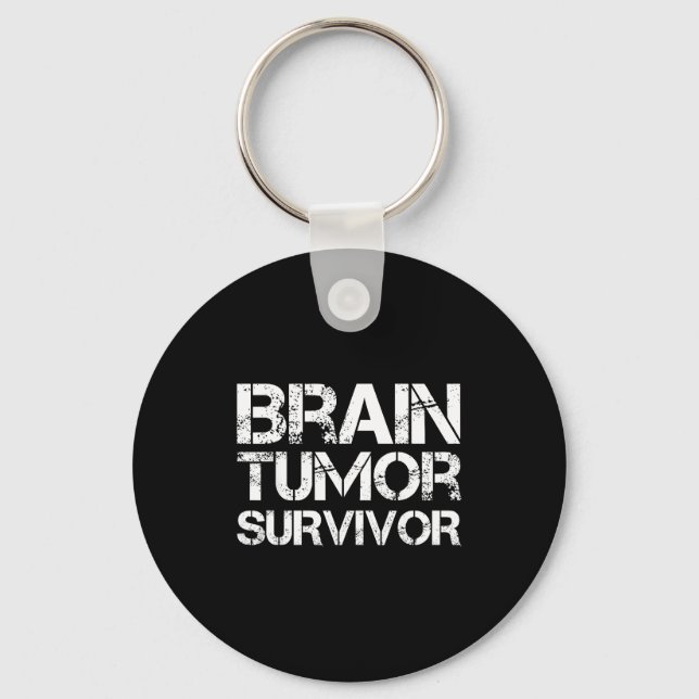 Brain Tumor Survivor For Brain Cancer Awareness Da Key Ring (Front)