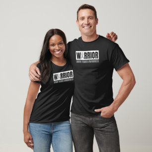 Brain Tumor Warrior Awareness Month Gray Ribbon T-Shirt