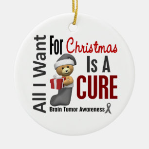 Brain Tumour All I Want For Christmas Ornaments
