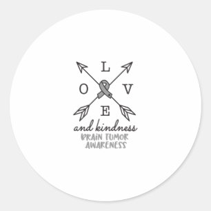 Brain Tumour Awareness, brain cancer Classic Round Sticker