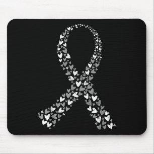 Brain Tumour Awareness Brain Cancer Grey Ribbon Me Mouse Pad