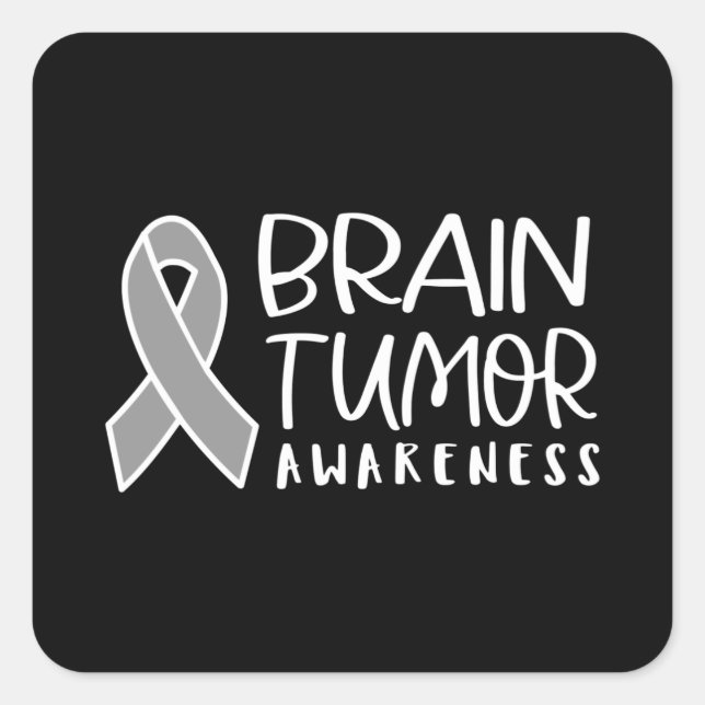 Brain Tumour Awareness, brain tumour Square Sticker (Front)