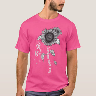 Brain Tumour Awareness Cancer Brain Cancer Sunflo T-Shirt