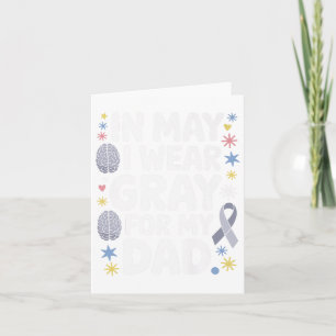 Brain Tumour Awareness Month Grey Ribbon Apparel M Card