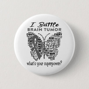 Brain Tumour Awareness Month Ribbon Gifts 6 Cm Round Badge