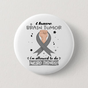 Brain Tumour Awareness Month Ribbon Gifts 6 Cm Round Badge