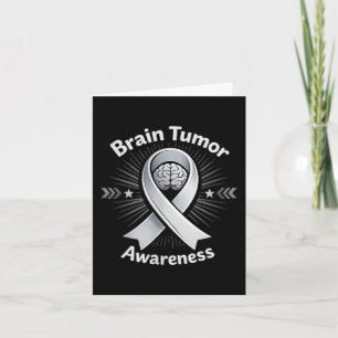 Brain tumour awareness ribbon in may wear grey card
