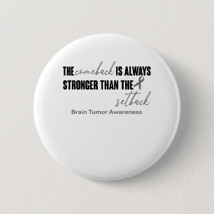 Brain Tumour Awareness Ribbon Support Gifts 6 Cm Round Badge