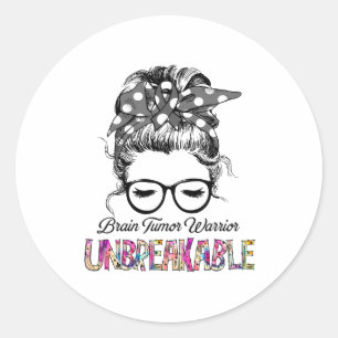 Brain Tumour Awareness Ribbon Support Gifts Classic Round Sticker