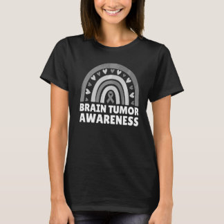 Brain Tumour Awareness Warrior Men Women Kids Grey T-Shirt