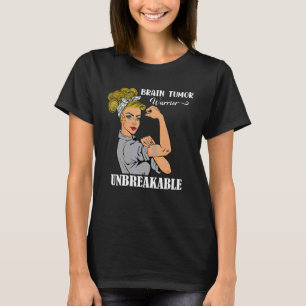 Brain Tumour Awareness Warrior Unbreakable Survivo T-Shirt