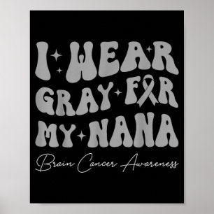 Brain tumour awareness wear grey for nana strong poster