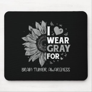 Brain tumour awareness wear grey in may strong mouse pad