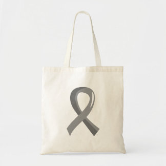 Brain Tumour Grey Ribbon 3 Tote Bag