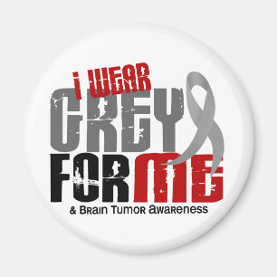 Brain Tumour I Wear Grey For ME 6.2 Magnet