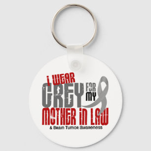Brain Tumour I Wear Grey For My Mother-In-Law 6.2 Key Ring