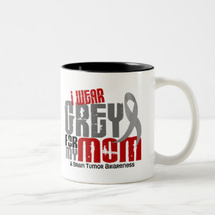 Brain Tumour I Wear Grey For My Mum 6.2 Two-Tone Coffee Mug