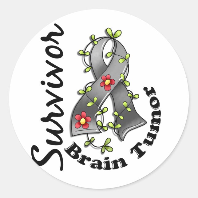 Brain Tumour Survivor 15 Classic Round Sticker (Front)