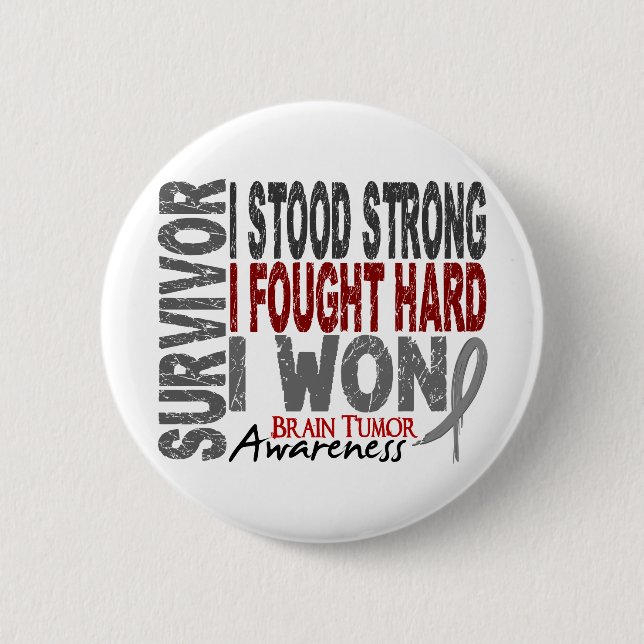 Brain Tumour Survivor 4 6 Cm Round Badge (Front)