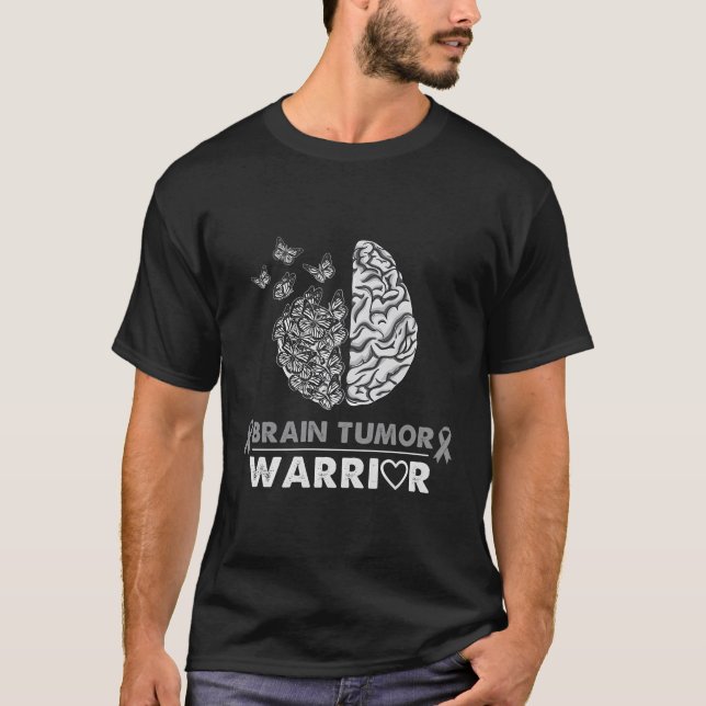 Brain Tumour Warrior Brain Tumour Awareness T-Shirt (Front)