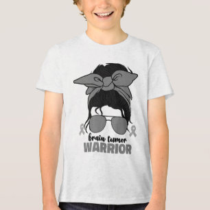 Brain Tumour Warrior For Women Womens Go Grey Brai Tri-Blend Shirt