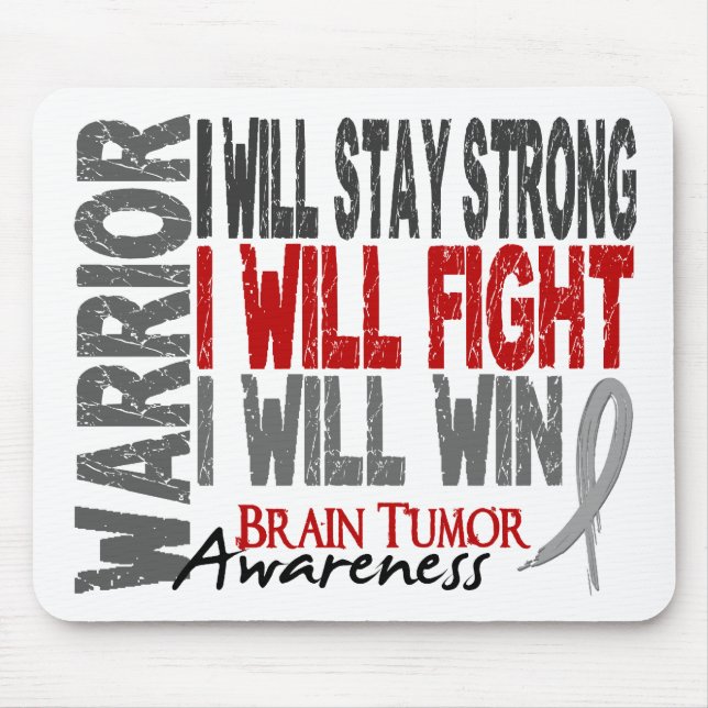Brain Tumour Warrior Mouse Pad (Front)