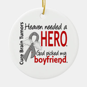 Brain Tumours Heaven Needed a Hero Boyfriend Ceramic Tree Decoration