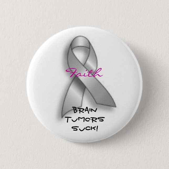 brain tumours suck 6 cm round badge (Front)