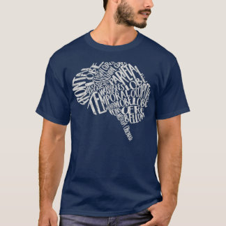 Brain Typography  RN Neuroscience Nurse T-Shirt