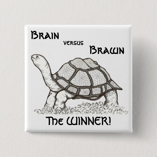 Brain vs. Brawn Badge (Front)