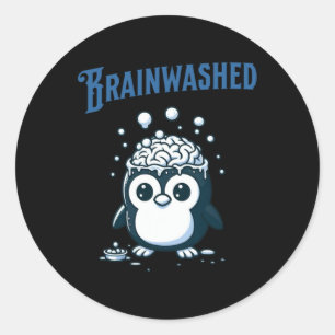Brain Washed Penguin Sticker