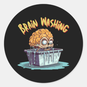 Brain Washing Classic Round Sticker