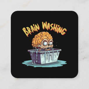 Brain Washing Square Business Card