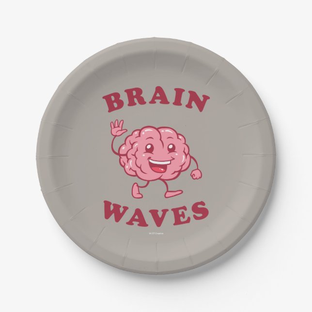 Brain Waves Paper Plate (Front)