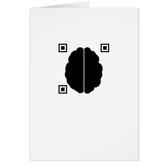 Brain with Data Matrix (blank inside) (Front)