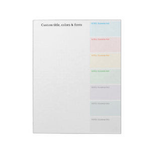 Braindump Custom EDITABLE minimalist 7-days blank Notepad