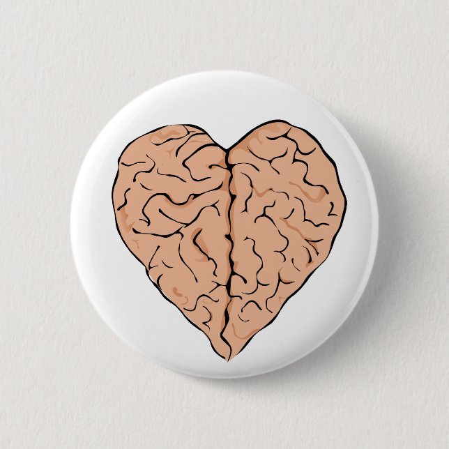 Brainheart 6 Cm Round Badge (Front)