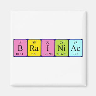 Brainiac periodic table name magnet