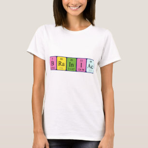 Brainiac periodic table name shirt