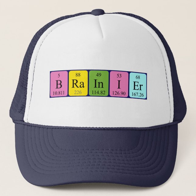 Brainier periodic table name hat (Front)