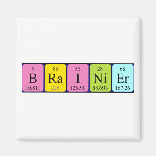 Brainier periodic table name magnet
