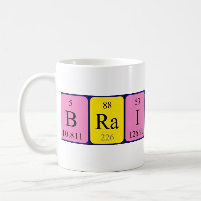 Brainiest periodic table name mug (Left)