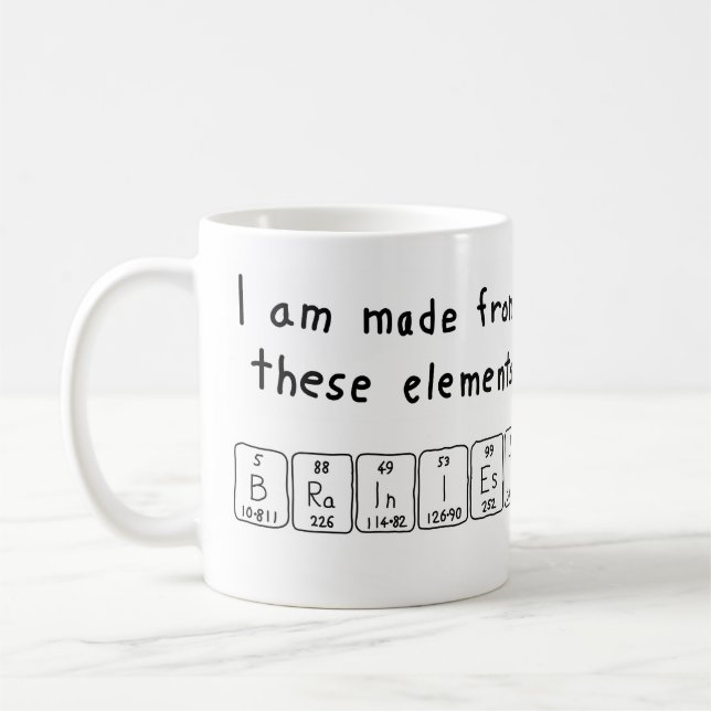 Brainiest periodic table name mug (Left)