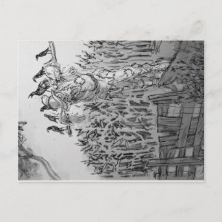 "Brainless" Scarecrow. Postcard