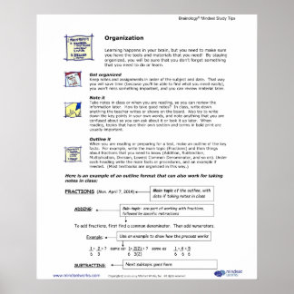 Brainology® Poster4: Organisation Poster
