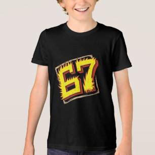 Brainrot 67: Number on Fire Tri-Blend Shirt