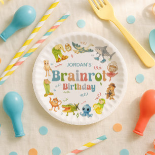 Brainrot Meme Birthday Party Paper Plate