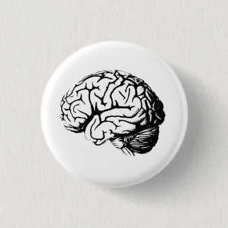 Brains are hot. 3 cm round badge