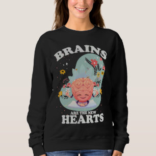Brains Are The New Hearts  Yoga flower Sweatshirt