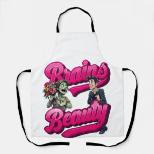 Brains & Beauty – Zombie Humour Design Apron